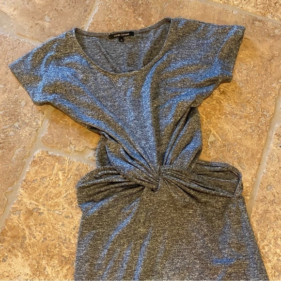 RIVER ISLAND Women Gray Cut Out Waist Midi Dress Size UK 6-Fit Like XS/S - Picture 2 of 8